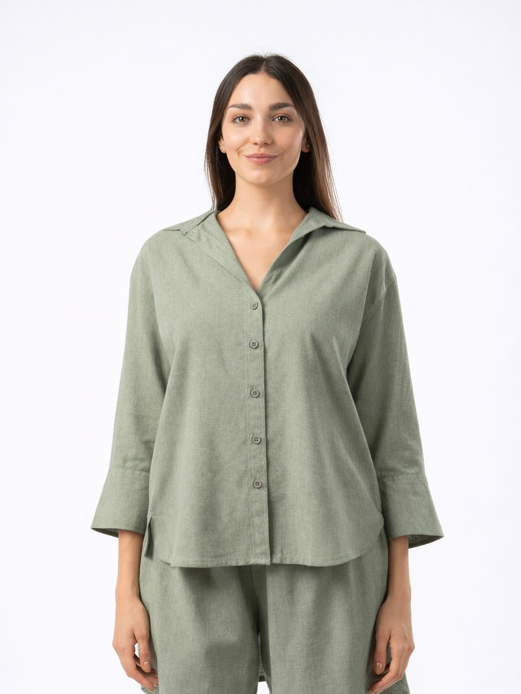 Aelia Shirt Dress - Olive