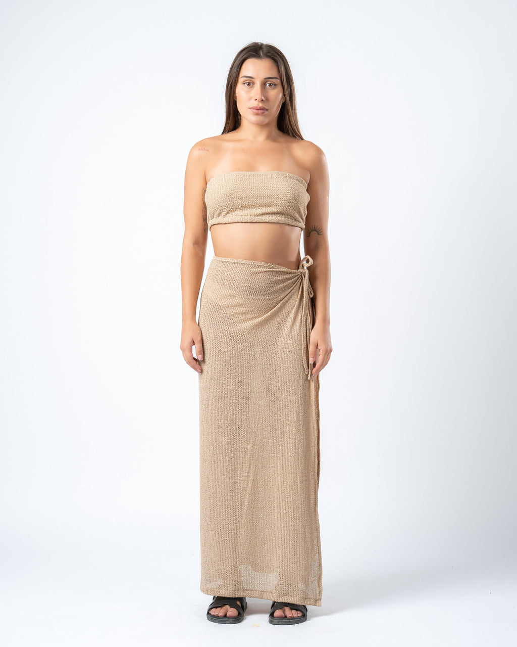 Raya Crochet Cover Up - Beige