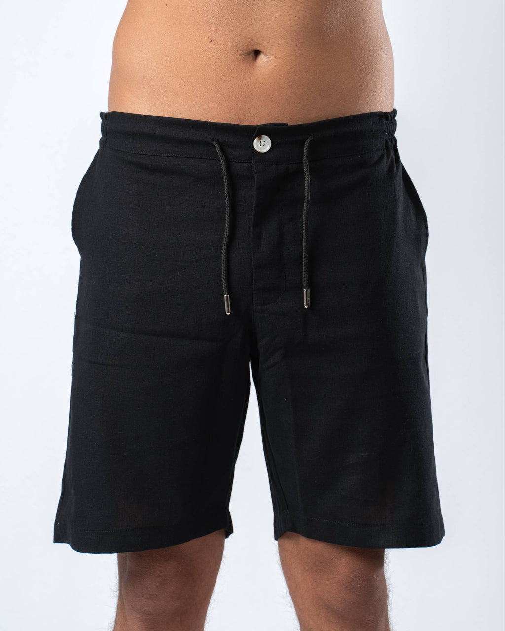 Shoreline Linen Shorts - Black