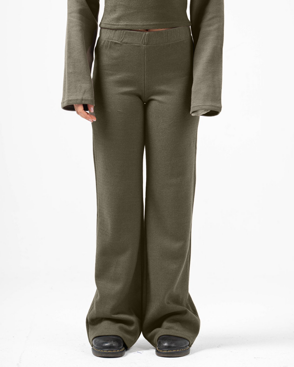 Nua Dream Knitted Pants - Army Green