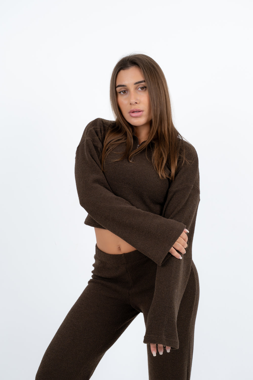 Nua Quarter Zipper Knitted Top